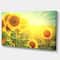 Designart - Sunflowers blooming on the field - Large Animal Canvas Art Print